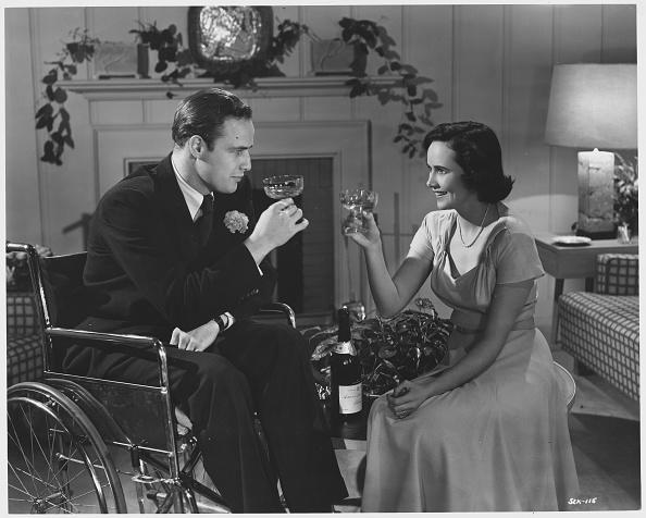 Marlon Brando and Teresa Wright in 'The Men', 1950