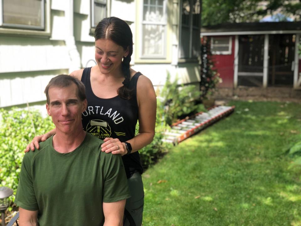 Dacia Grayber, a firefighter in the Portland metro area, was shocked to discover that her job offered no paid family medical leave when her husband, Matt Laas, also a firefighter, was diagnosed with throat cancer in March.