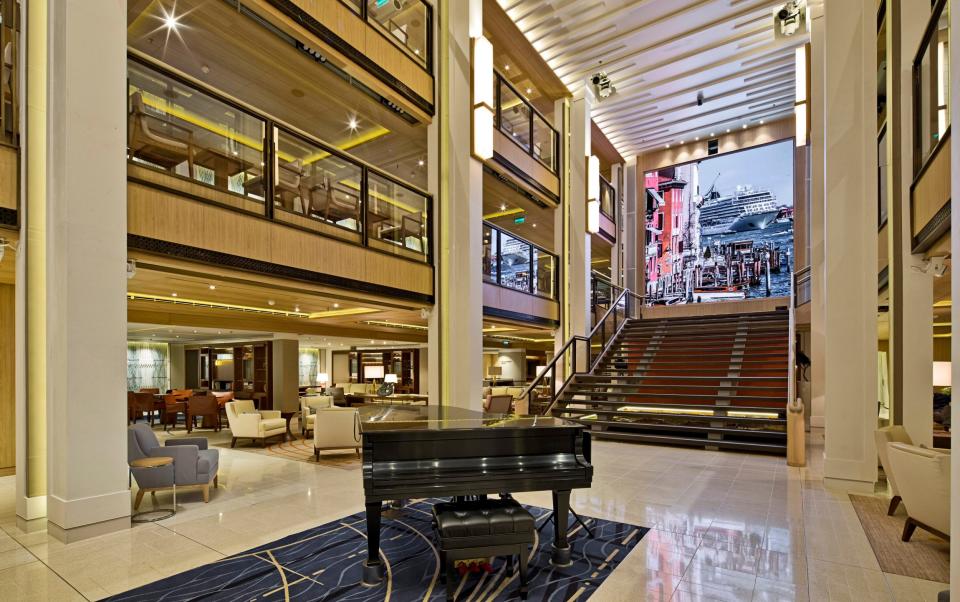 Viking cruise ship atrium