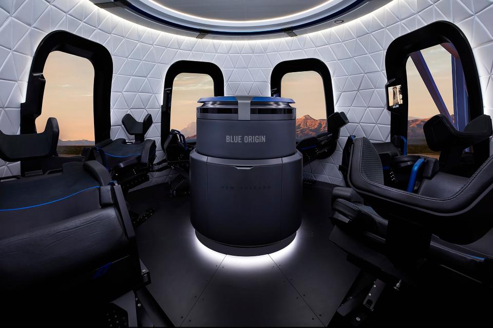 blue origin new shepard crew capsule interior seats