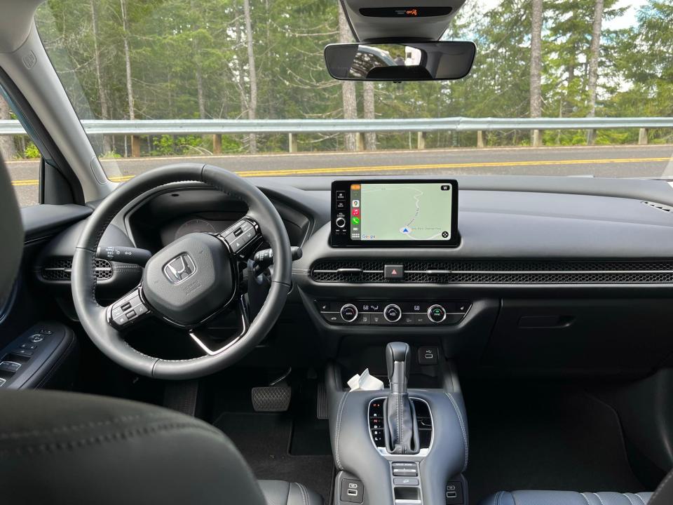 2023 Honda HR-V EX-L subcompact SUV interior with 9-inch touchscreen.