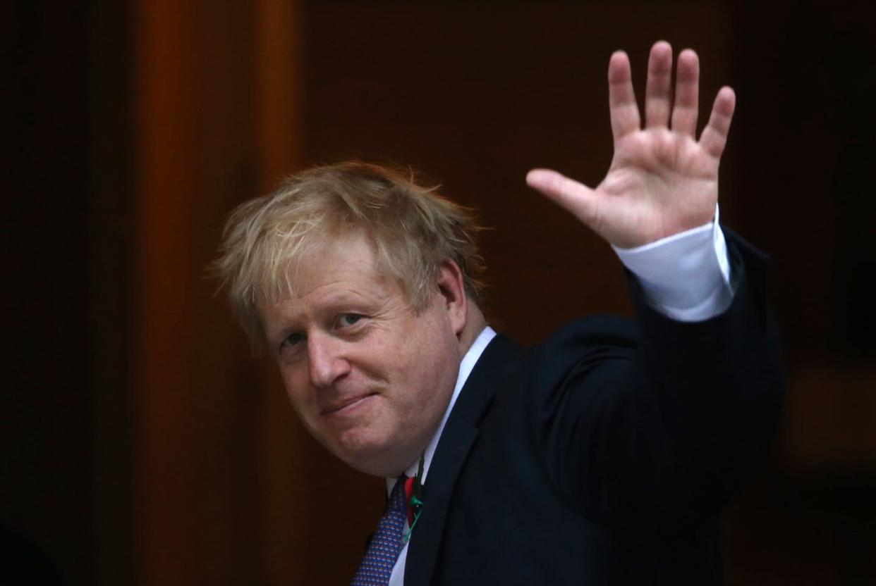 <span class="caption">As the U.K. leaves the European Union, what awaits Prime Minister Boris Johnson?</span> <span class="attribution"><a class="link " href="https://www.gettyimages.com/detail/news-photo/britains-prime-minister-boris-johnson-waves-on-the-steps-of-news-photo/1178638459" rel="nofollow noopener" target="_blank" data-ylk="slk:Isabel Infantes/AFP via Getty Images;elm:context_link;itc:0;sec:content-canvas">Isabel Infantes/AFP via Getty Images</a></span>