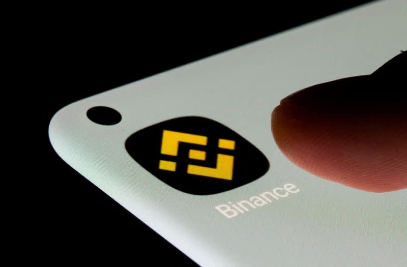 FILE PHOTO: Binance app is seen on a smartphone in this illustration