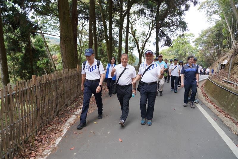 甫結束白沙屯媽、大甲媽祖進香活動及麥寮鄉、虎尾鎮長補選工作，雲林縣警察局4月份主管會報首度移師石壁竹創森園區舉行。（圖／雲林警察局提供）