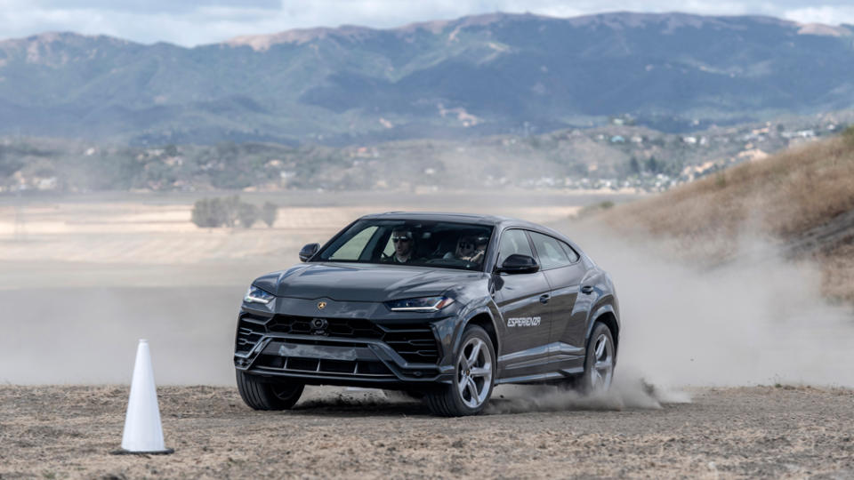 The 641 hp Urus SUV demonstrates its off-road acumen. - Credit: Drew Phillips, courtesy of Automobili Lamborghini S.p.A.