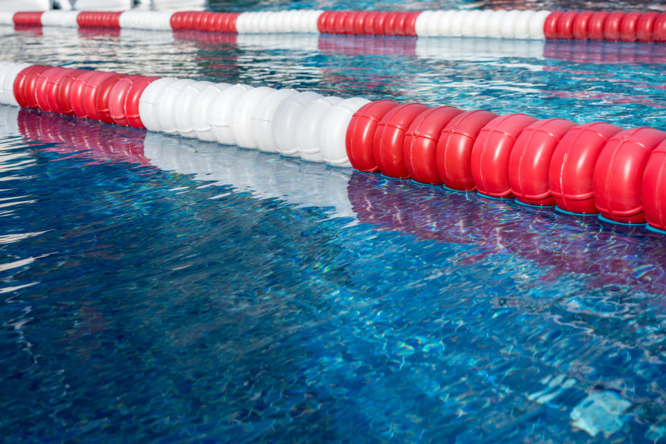 swimming pool with dividers