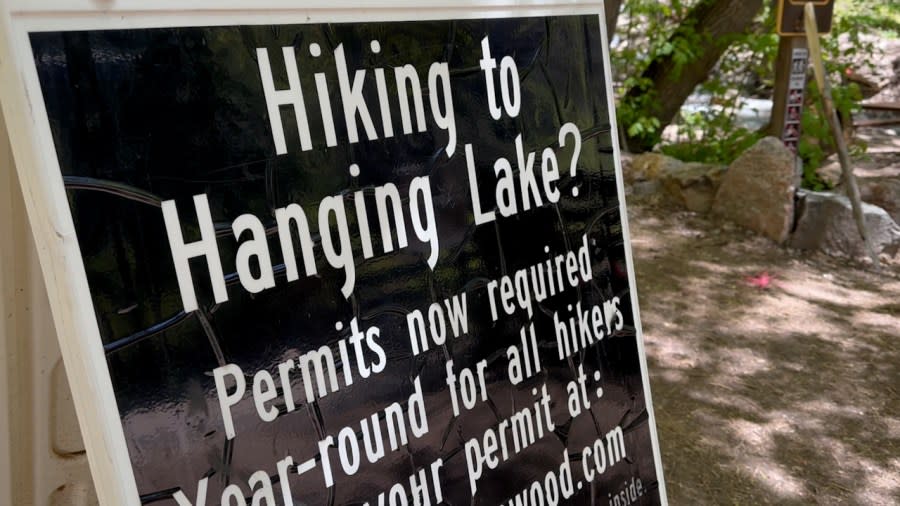 Hanging Lake Trail sign