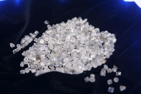 FILE PHOTO: Diamonds are seen during an exhibition in Gaborone, Botswana, November 23, 2015. REUTERS/Siphiwe Sibeko/File Photo