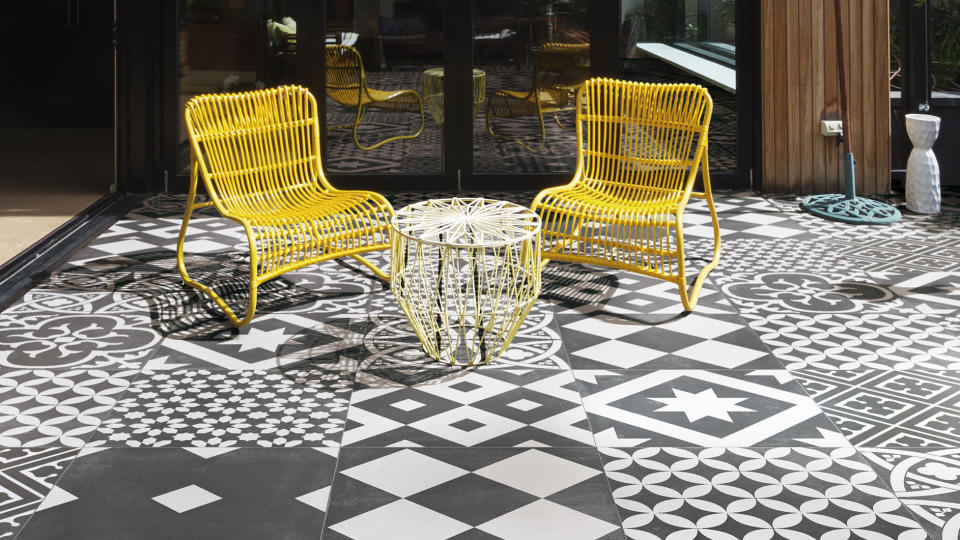 These fun patio tile ideas bring all the statement style points with minimal effort and upkeep