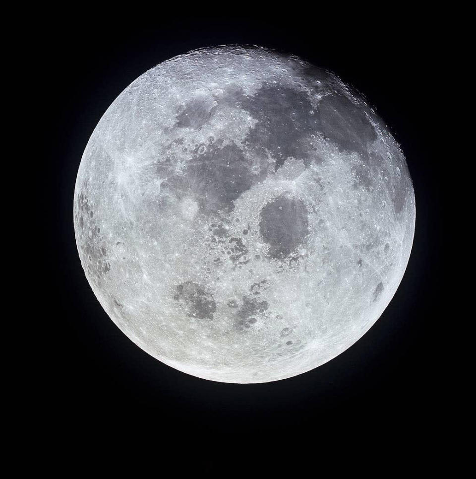 <div class="inline-image__caption"><p>This outstanding view of the full moon was photographed from the Apollo 11 spacecraft during its trans-Earth journey homeward. When this picture was taken, the spacecraft was already 10,000 nautical miles away. </p></div> <div class="inline-image__credit">Courtesy of NASA</div>