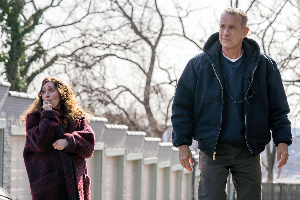 Tom Hanks and Mariana Treviño in 