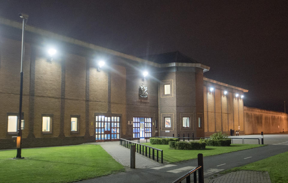 FILE - This Sept. 4, 2015 file photo shows a general view of HMP Belmarsh, in London. WikiLeaks founder Julian Assange has exchanged a small room at the Ecuadorian Embassy in central London for a cell at Belmarsh Prison, a grim facility in southeast London after his arrest on Thursday, April 11, 2019. (Anthony Devlin/PA via AP, File)