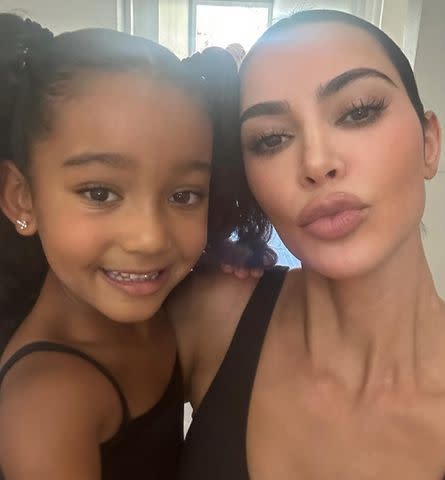 <p> Kim Kardashian / Instagram</p> Kardashian posted a selfie with Chicago in an early birthday tribute