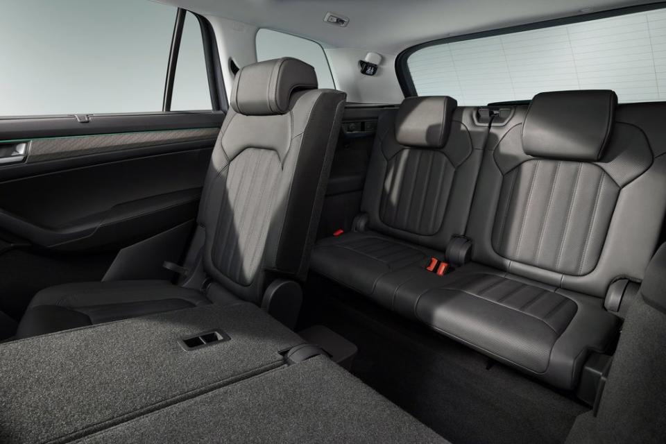 It’s perfectly comfortable in the rear seats, provided you’re below average height (Skoda Kodiaq)