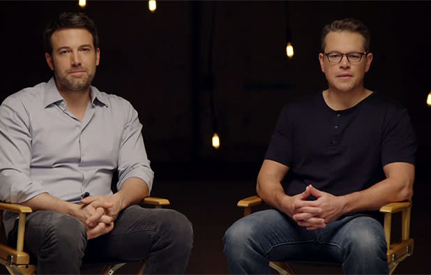 Secréte dommer uld Matt Damon and Ben Affleck Are 'Very Excited' to Mentor 'Project  Greenlight' Winner (Video)