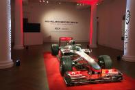 Hamilton's McLaren F1 displayed ahead of auction in London