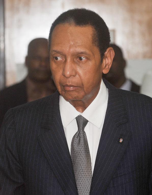Late Haitian president Jean-Claude "Baby Doc" Duvalier, pictured in February 2013 at a Port-au-Prince court