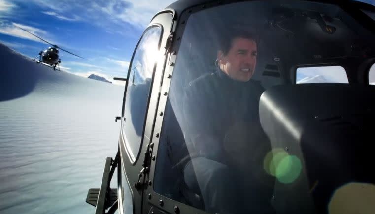 Mission: Impossible – Fallout sees Tom Cruise do his own flight stunts