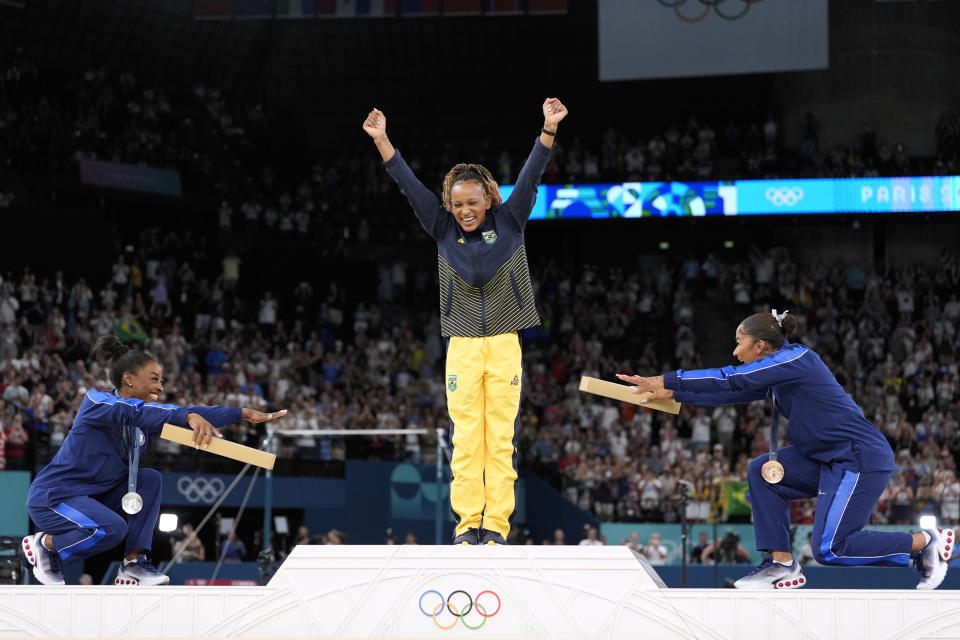 The final image of Simone Biles at the Olympics was a symbol of joy