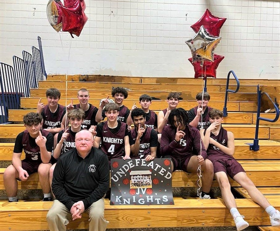 Frankfort-Schuyler completed an undefeated junior varsity season Monday with a 58-55 overtime victory over Dolgeville. The Maroon Knights came back from 18 points down in the fourth quarter and finished the season 19-0 with a 10-0 record within Division III of the Center State Conference.