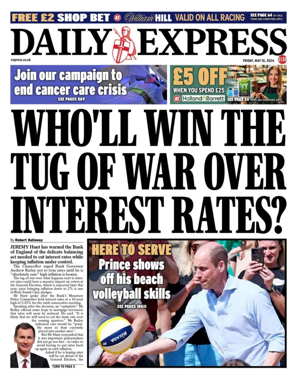 The Express front page