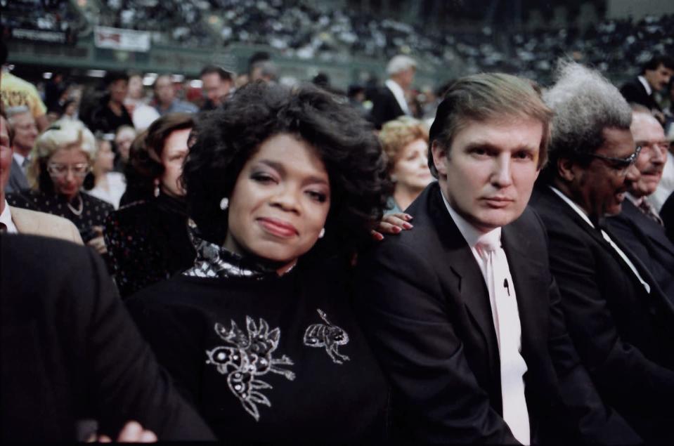 <p>It was common to spot public figures ring-side at the Convention Hall. Donald Trump and Oprah Winfrey were seen in the crowd of the Tyson vs Spinks match.</p>