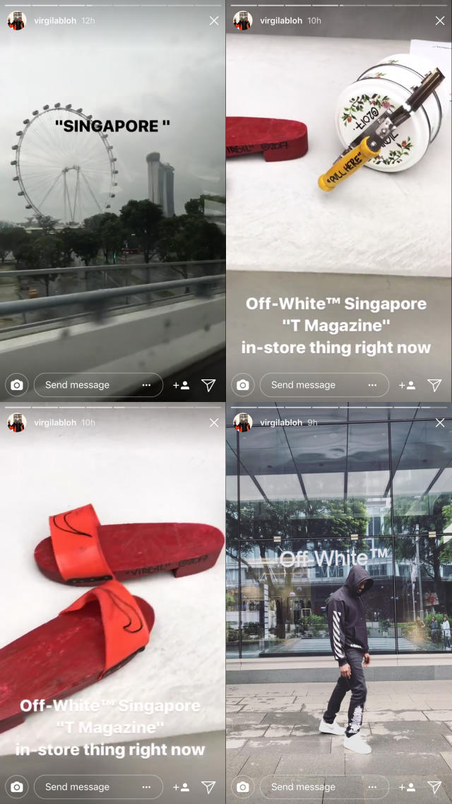 Virgil Abloh, owner of streetwear brand Off-White, in Singapore for Nike  collaboration