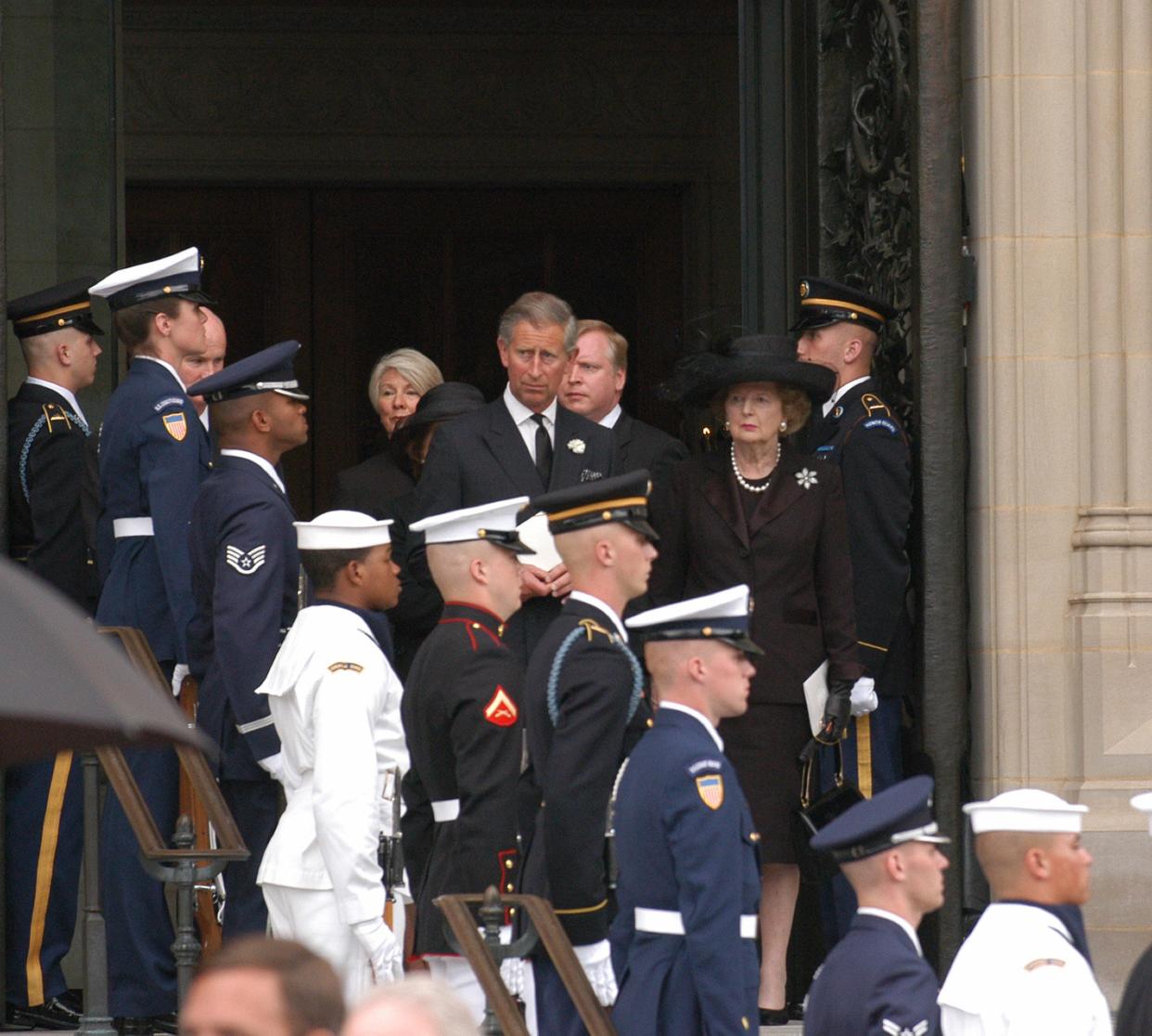 Prince Charles attends Ronald Reagan's funeral in 2004