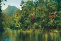 Silky Oaks Lodge: Guests at this North Queensland bush retreat receive a number of perks in addition to their lofty accommodation – all rooms come complete with a gourmet breakfast, use of river canoes, yoga classes, mountain bike rentals and guided rainforest walks.