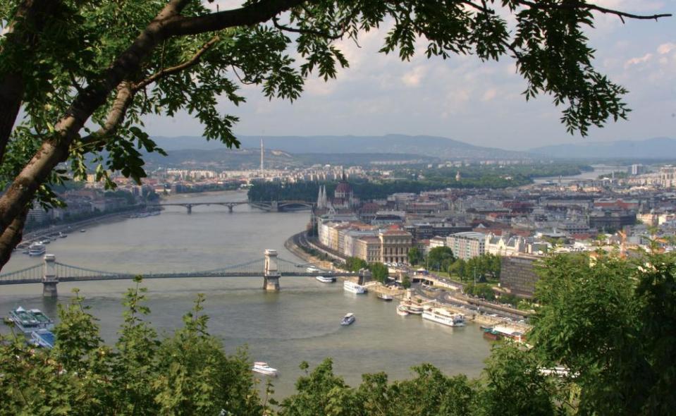 The Buda side of Budapest, and the Danube, from Gellert Hill. Picture: John Borthwick