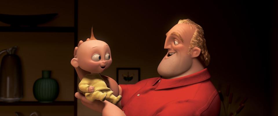 Wie heißt das Baby der Familie Parr in "Die Unglaublichen"? a) Jason b) Jack-Jack c) Bob (Bild: Disney)