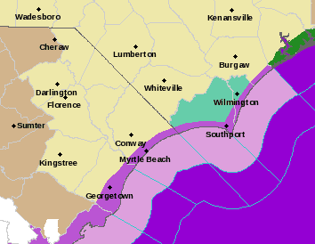 Severe weather is expected on Sunday in the Wilmington area.