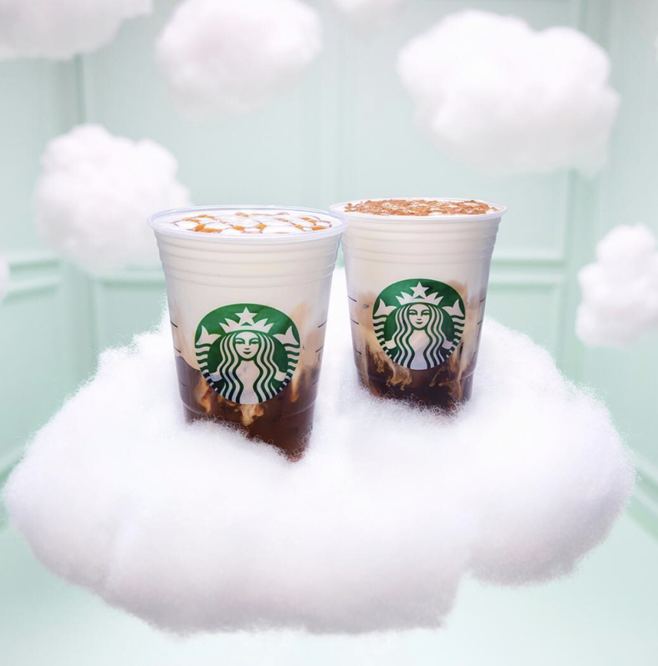 <p>The cloud caramel macchiato is a version of the beloved drink, with a delightful foamy topping that adds a special touch.</p>