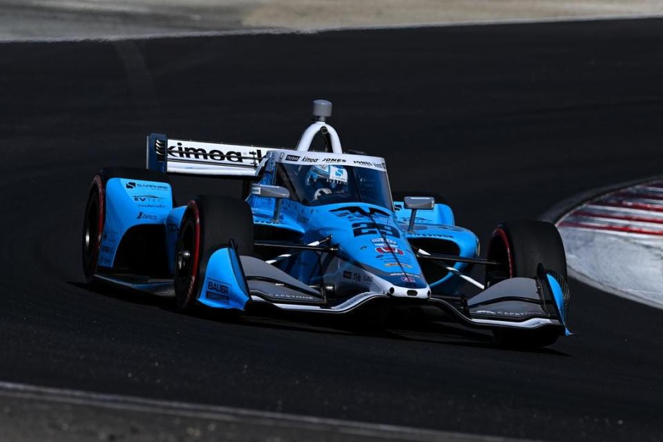 In his final race for Andretti Autosport, Devlin DeFrancesco's No. 29 Honda dropped out of IndyCar's Leaders Circle program for 2024 by a single point after race officials parked DeFrancesco on his final lap.