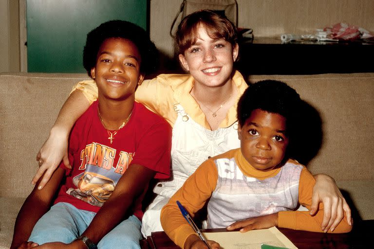 Todd Bridges, Dana Plato y Gary Coleman, quienes protagonizaron la serie Blanco y Negro