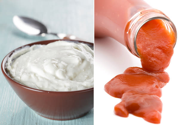 Nicht nur Joghurt, sondern auch Ketchup können gegen Sonnenbrand helfen (Bilder: thinkstock)