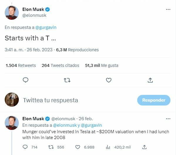 Elon Musk quiere a Warren Buffett como accionista de Tesla