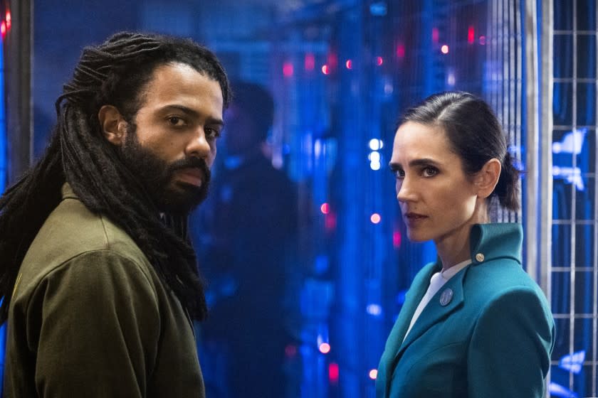 Daveed Diggs and Jennifer Connelly in "Snowpiercer"