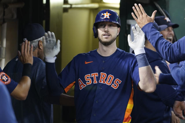 FAX Sports: MLB on X: Kyle Tucker after the Astros got their