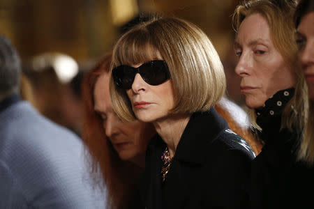 Vogue Editor Anna Wintour attends the Stella McCartney Fall/Winter 2016/2017 women's ready-to-wear collection show in Paris, France, March 7, 2016. REUTERS/Benoit Tessier