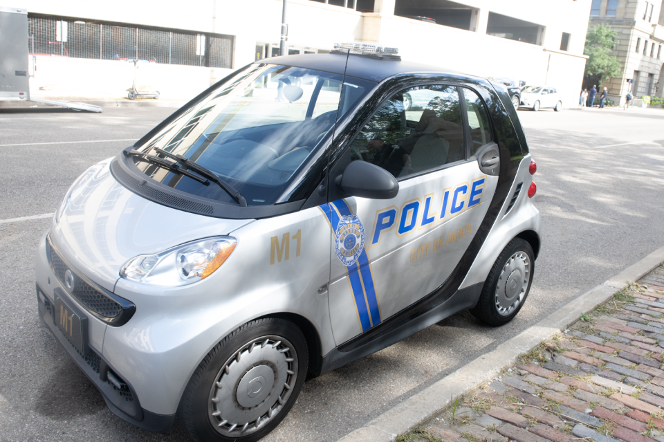 Akron Police Department smart car on Friday, July 19.