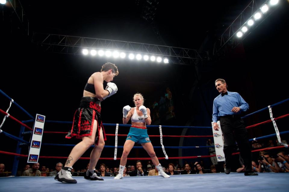 Holly Holm during one of her boxing matches.