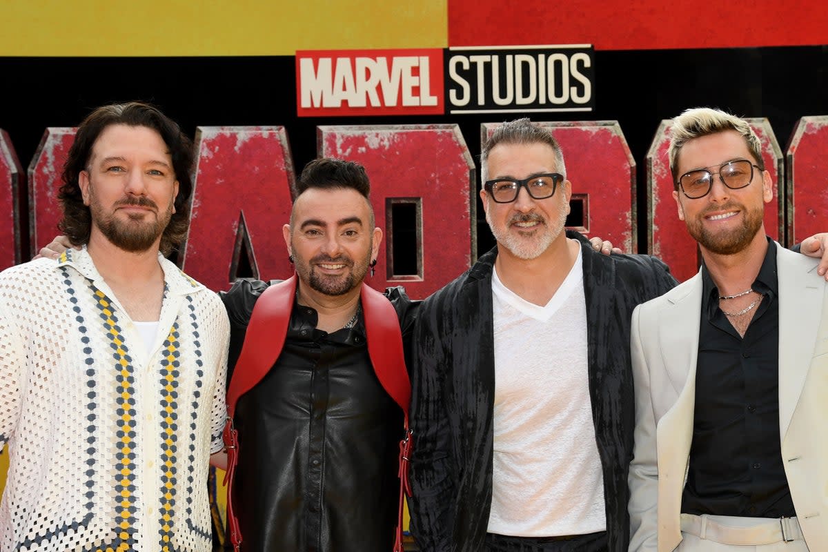 NSYNC have a get-together at the ‘Deadpool & Wolverine’ premiere (Getty Images for Disney)