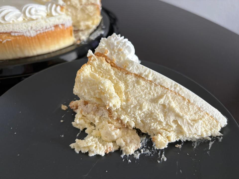 Slice of Kirkland Bakery cheesecake from Costco 