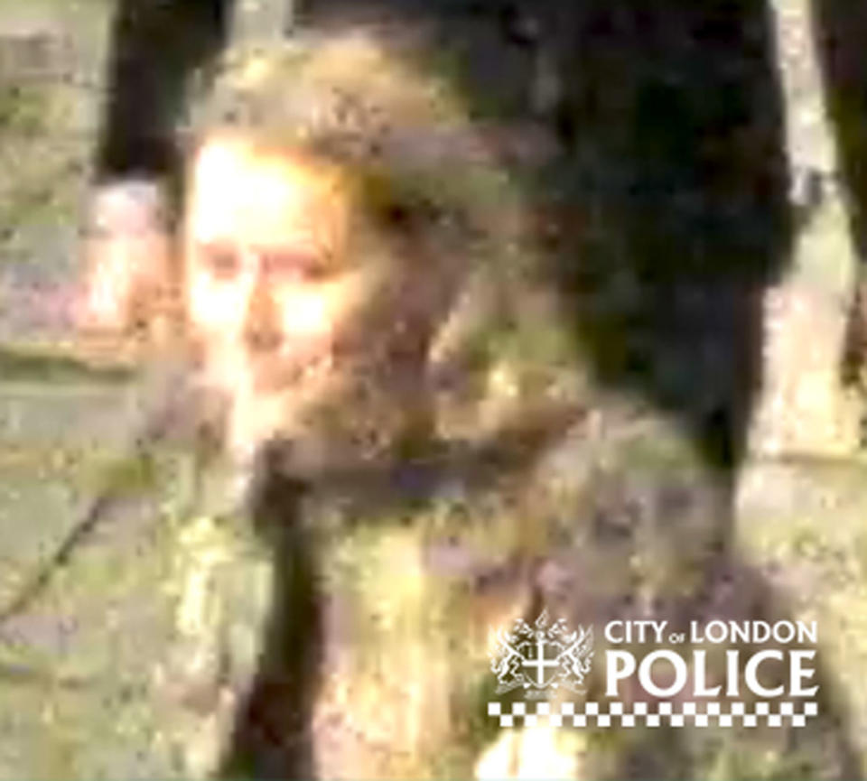 City of London Police have released images of two people they would like to speak to after a woman was raped in central London on December 7. (City of London Police)