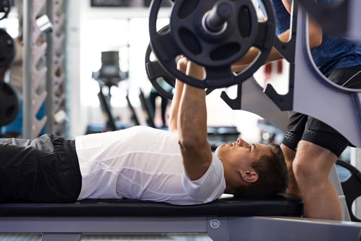 Man doing a benchpress