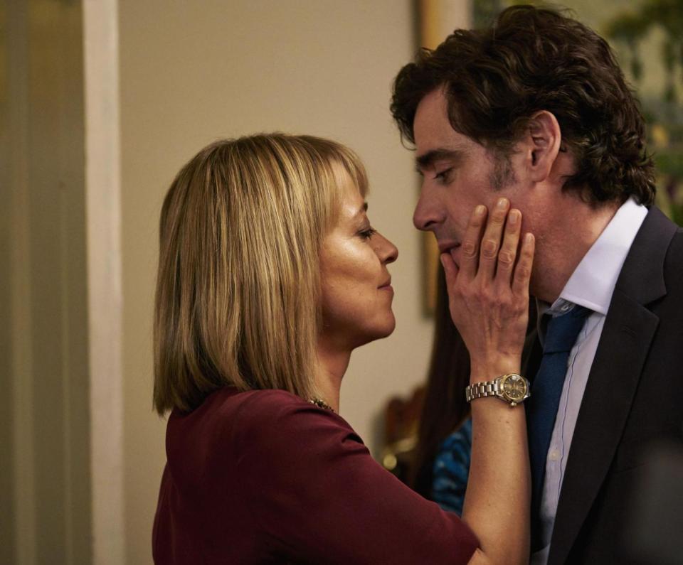 Married: Nicola Walker and Stephen Mangan star as Hannah and Nathan (BBC/Sister Pictures/Mark Johnson)