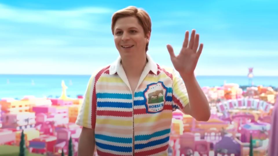 Michael Cera as Allan waving in Barbie.