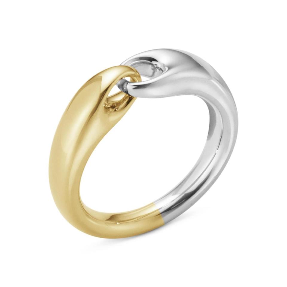 REFLECT系列18K黃金純銀單節雙色戒指。NT$27,8000。（喬治傑生提供）