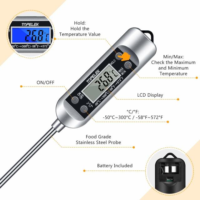 Best food thermometer:  Habor 168 Cooking Thermometer